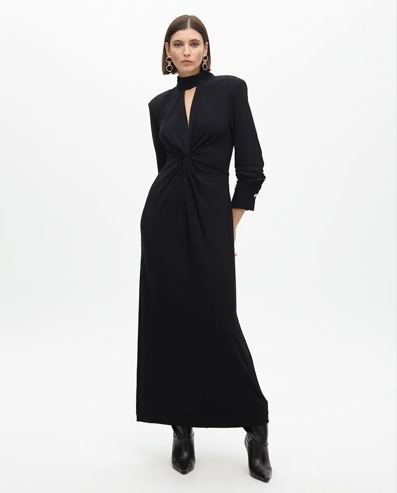 Lola Casademunt Long Dress with Neck Detail